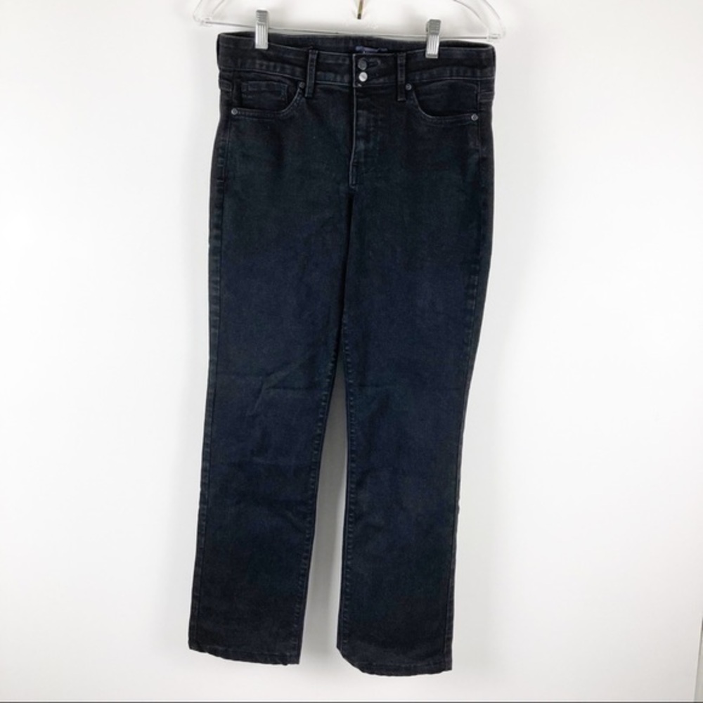 NYDJ Black Marilyn Straight Jeans Sz 6